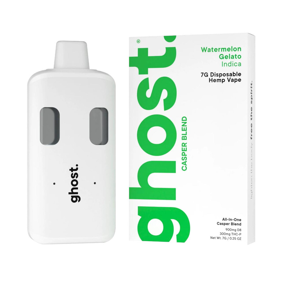 Ghost Casper Blend All-In-One Slide Piece Disposable - 7G Watermelon Gelato Indica
