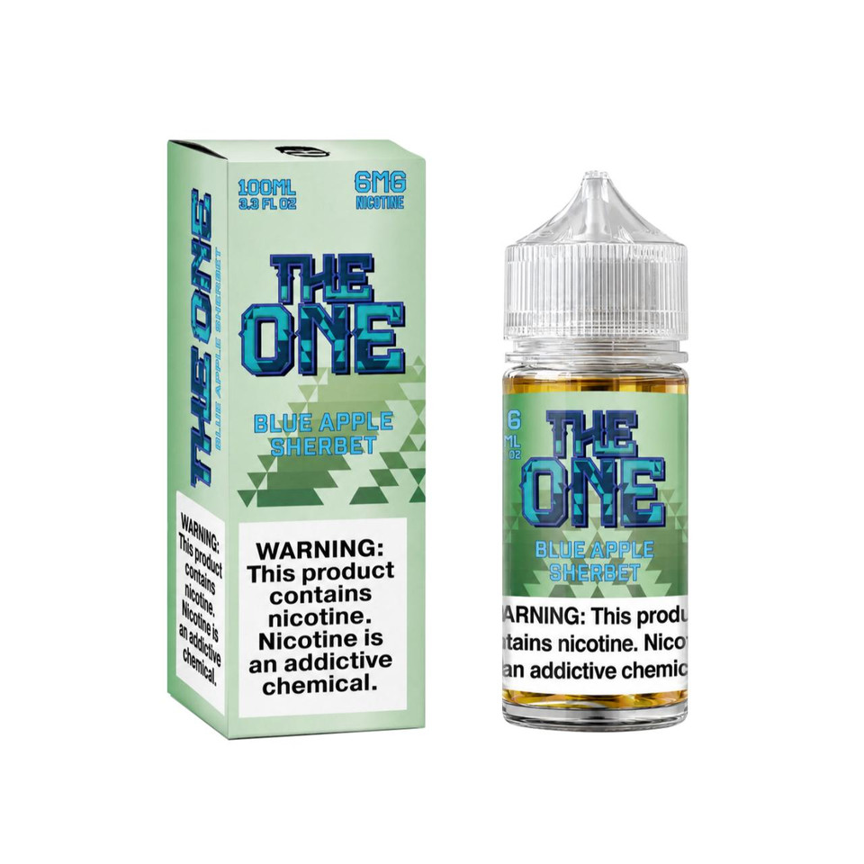 The One Blue Apple Sherbert 100ml E-Juice 6mg