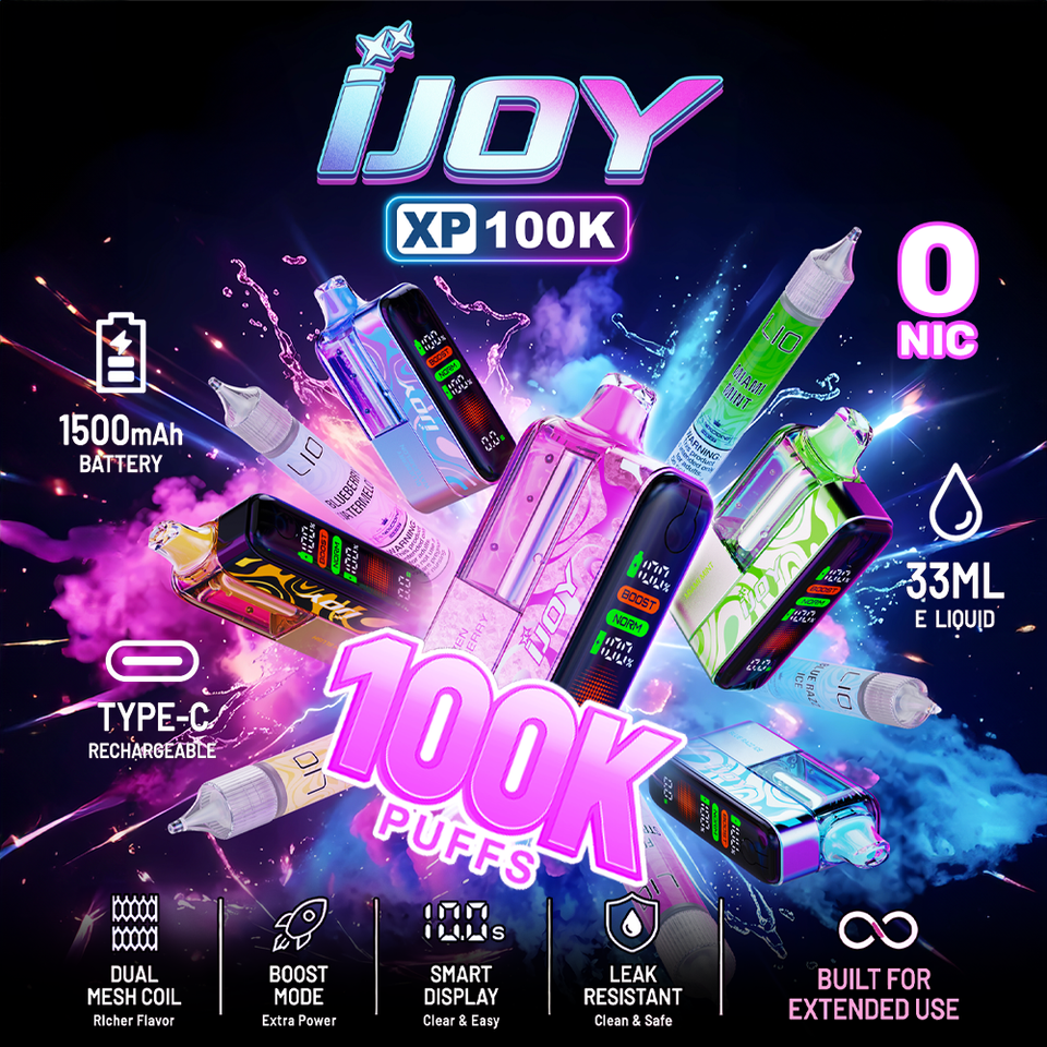 IJoy XP100K Zero Nicotine Disposable Kit 15ml Bottle  100K Puffs
