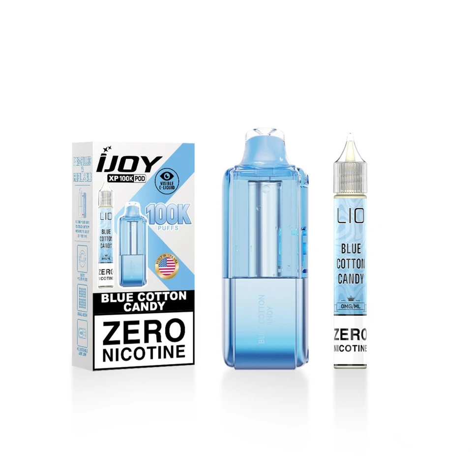 IJoy XP100K 15ml Bottle Zero Nicotine Pre-filled Replacement Pod – 1PK blue Cotton Candy