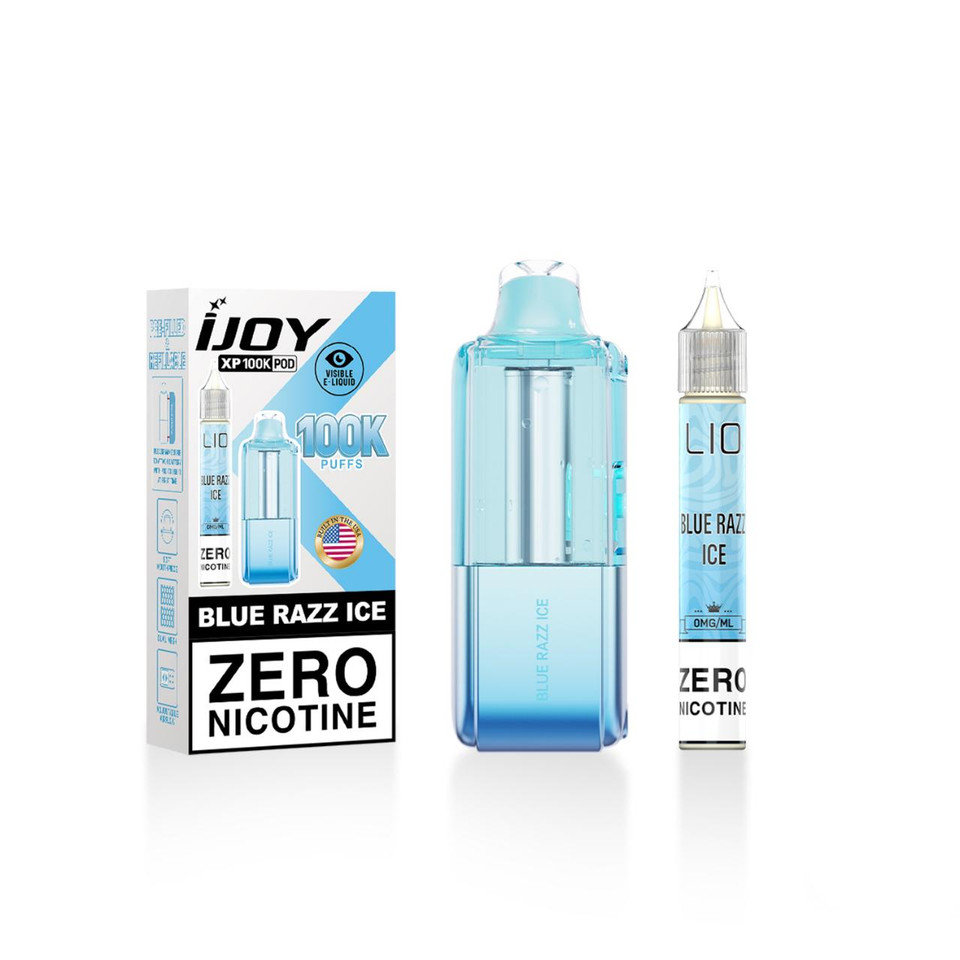 IJoy XP100K 15ml Bottle Zero Nicotine Pre-filled Replacement Pod – 1PK Blue razz ice