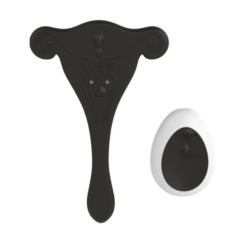 The Pleasure Company Daydream Remote Vibrating Panty Set Black