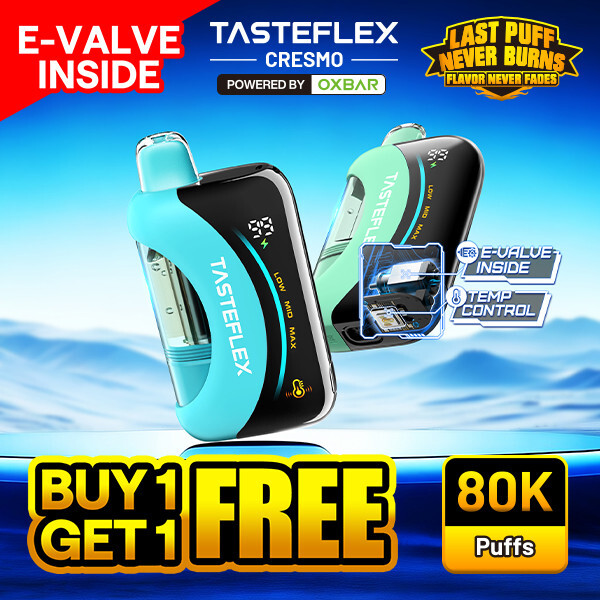 TasteFlex Cresmo Disposable | 80K Puffs - Buy 1 Get 1 Free

