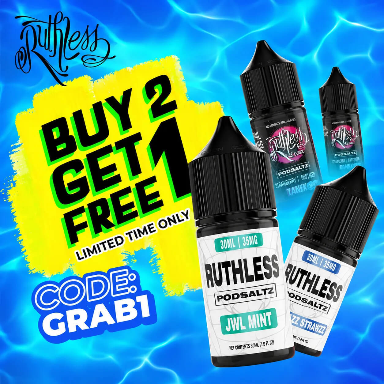 ruthless Ejuices Buy 2 get 1 Free
