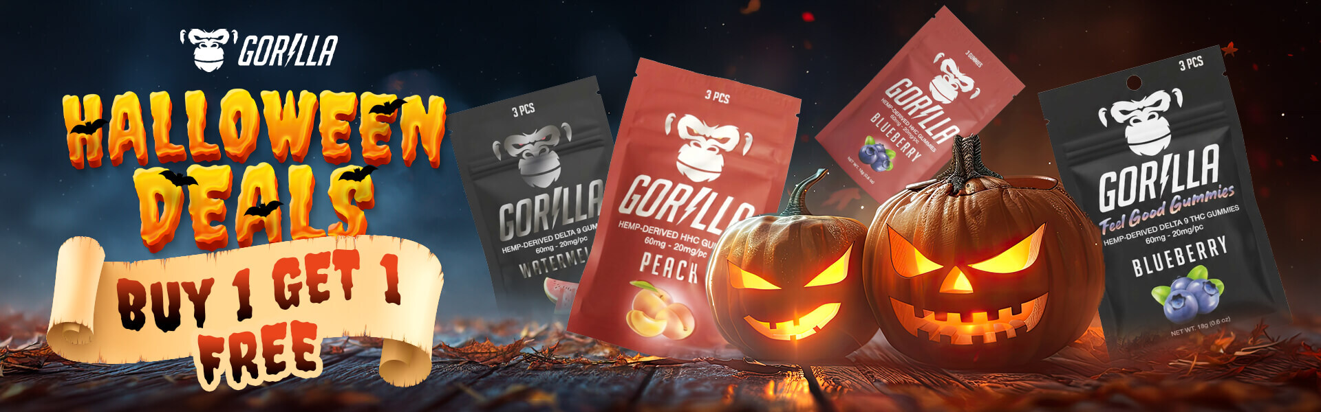 Gorilla Gummies - Buy 1 Get 1 Free