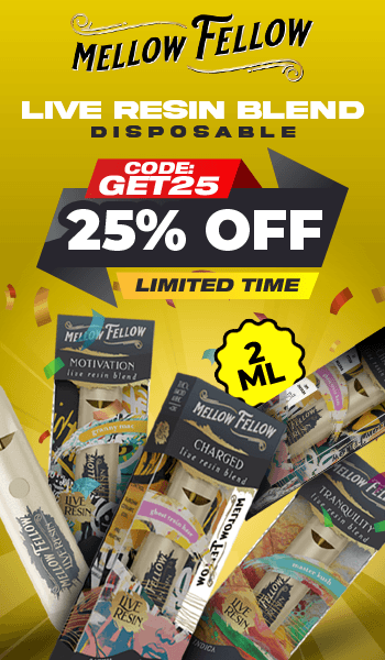 Get 25% off on Mellow Fellow Live Resin Blend Disposable - 2ML	