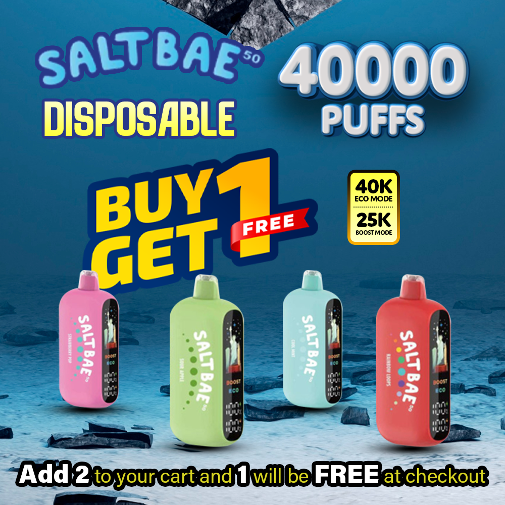 Salt Bae 50 Disposable | 40K Puffs - Buy 1 Get 1 Free
