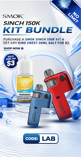 Buy sinch and get king crest salt 30ml at $3