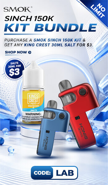 Buy sinch and get king crest salt 30ml at $3