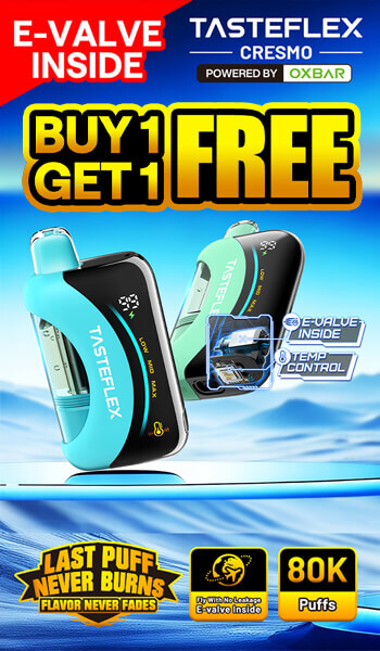 TasteFlex Cresmo Disposable (80000 Puffs) - Buy 1 Get 1 Free
