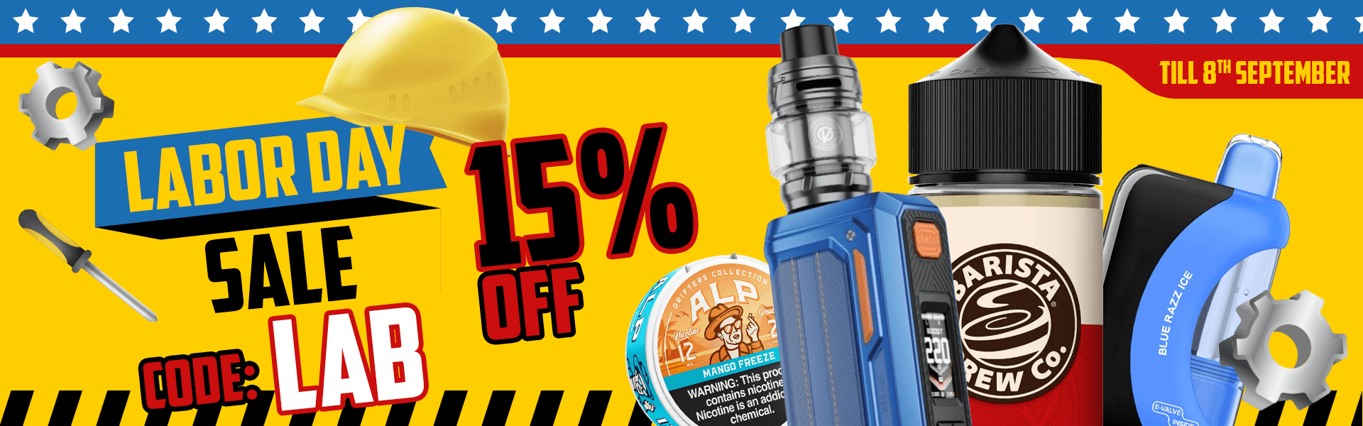 Get 15% off Sitewide - Labor Day Offer