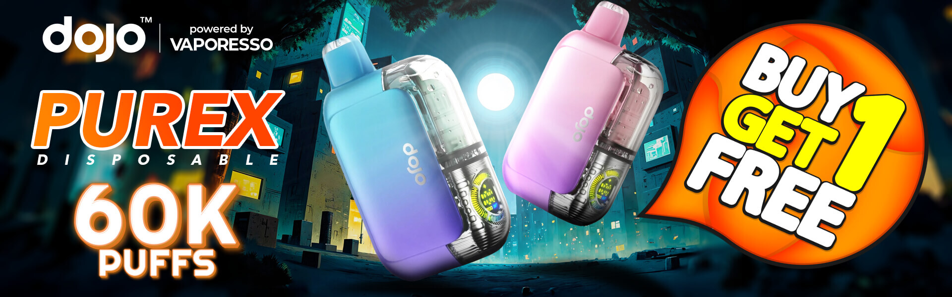 Vaporesso DOJO PUREX Disposable | 60K Puffs - Buy 1 Get 1 Free
