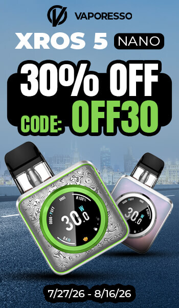 Vaporesso Xros 5 Nano Kit 30% off | Use code - OFF30