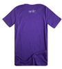 Back view of purple Empty Spray Can T-shirt with skull spray paint can graphic with white IMITF locker tag logo