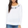 White long sleeve top with IMITF Curved Logo & star design