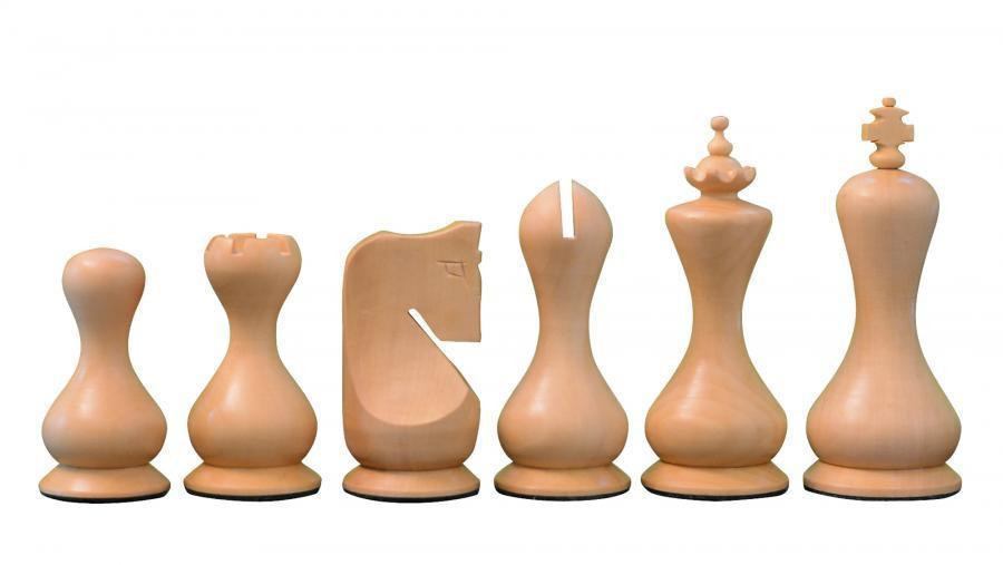 CHESS PIECES Hourglass Antique Design Wood, with 95mm (3.75") King in ANTIQUE BLACK & FREE OFFERS