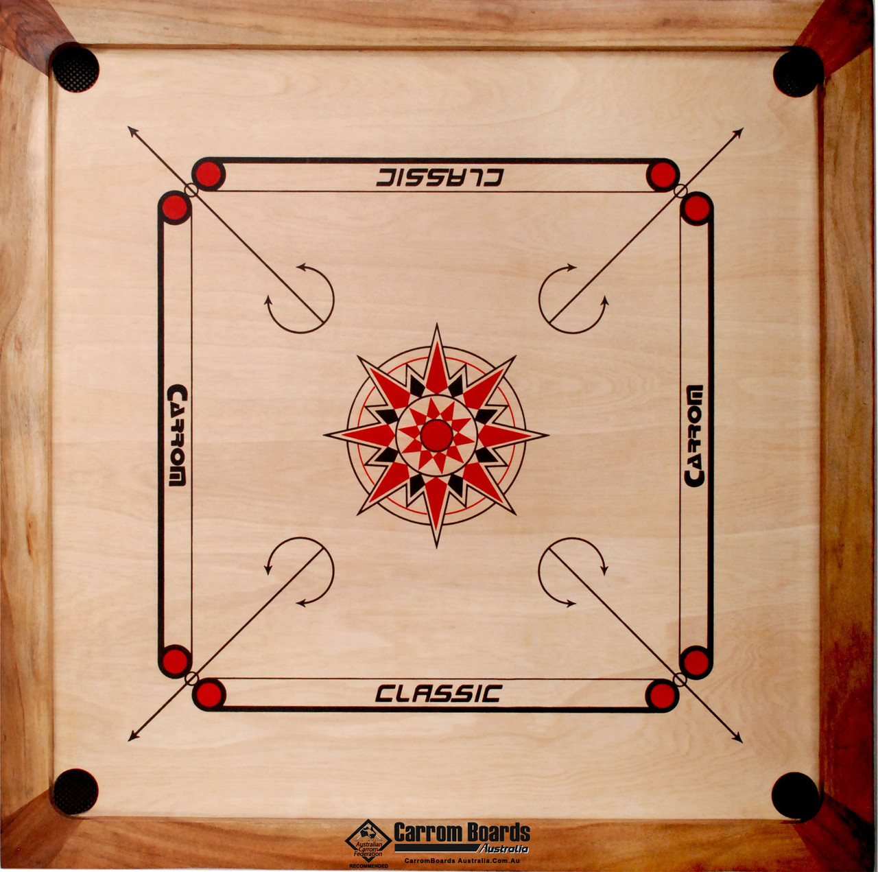 Carrom Board Full Size (CLASSIC) Complete with Playing Accessories & FREE OFFERS Carrom Boards