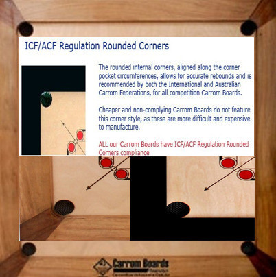 REGULATION ROUNDED INTERNAL CORNER POCKETS