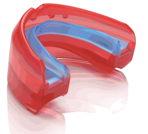 Three different types of specially designed, double-layered mouthguards