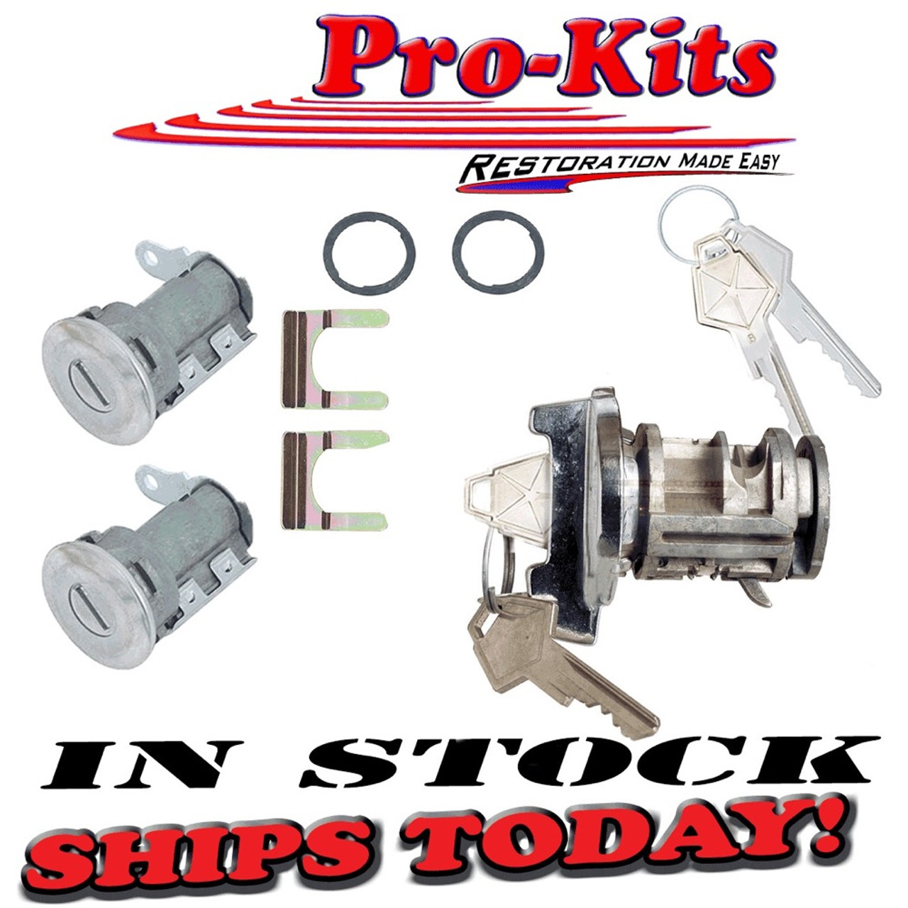 Mopar 7389 Ignition & Door Lock Set w NOS Mopar Keys