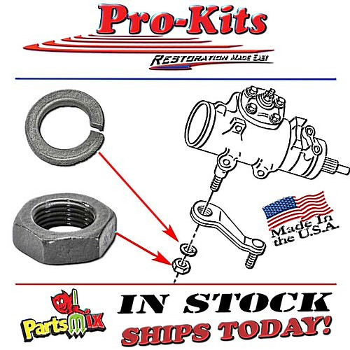 196476 Power or Manual Steering Box Pitman Arm Nut & Split Lock Washer