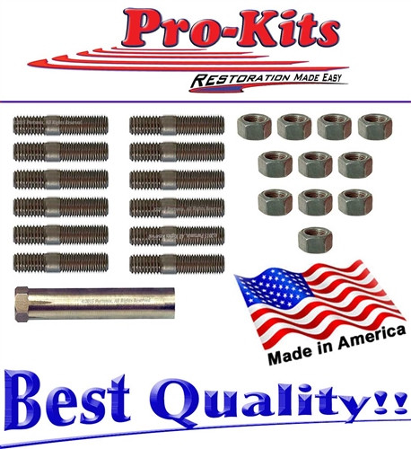 66 67 68 69 Standard Exhaust Manifold Bolt Nut Stud Kit for 361 383