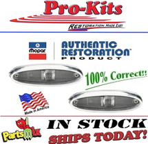 63 PLYMOUTH PARKING LIGHT LENS, Pair.