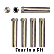 (4pcs.) Exhaust Manifold Long Tube Sleeve Nut Kit.   Fits 383, 400, 440 , Dodge, Plymouth & Chrysler Engines.  OEM Quality.  3/8-24 x 2.84 inches long.