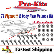 1971 Road Runner Satellite GTX Rear Valance Bolt Kit 1971 Road Runner Satellite GTX Rear Valance Bolt Kit