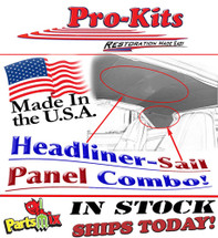 70-71 Cuda Headliner & Sailpanels Kit Non-Perforated Material
