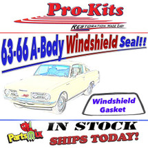 63-66 Dart, Valiant, Barracuda 2/4 Door Sedan/Wagon/Hardtop Windshield Gasket 63-66 Dart, Valiant, Barracuda 2/4 Door Sedan/Wagon/Hardtop Windshield Gasket
