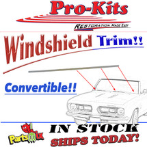 RIGID LOCKSTRIP, CHROME for 67-69 Barracuda/Dart Convertible. Fits onto lower windshield gasket. RIGID LOCKSTRIP, CHROME for 67-69 Barracuda/Dart Convertible. Fits onto lower windshield gasket.