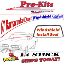 67 Dart 2 door hardtop & 67 Barracuda Hardtop, coupe/notchback & convertible Windshield Gasket 67 Dart 2 door hardtop & 67 Barracuda Hardtop, coupe/notchback & convertible Windshield Gasket