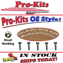 Rallye Dash Bezel Instrument Panel Screws 5pcs. A,B,C Body (Chrome Screws)