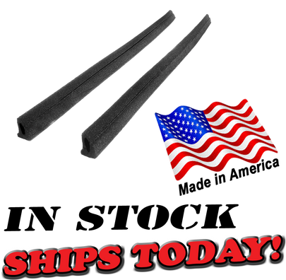 Mopar 68-70 "B" & 64-66 "A" Bodies Flocked Rear Roll-Up Quarter Window Seals, for 2-Door Hardtops. Pair