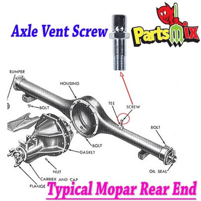 Rear Axle Vent Bolt Breather for Brake Hose Brass Y Blocks on Dana 60 or 8 3/4.
