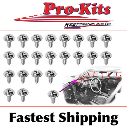 Mopar 1970-74 E-Body Upper Roof Rail Mount Screw Kit (22 pcs.)