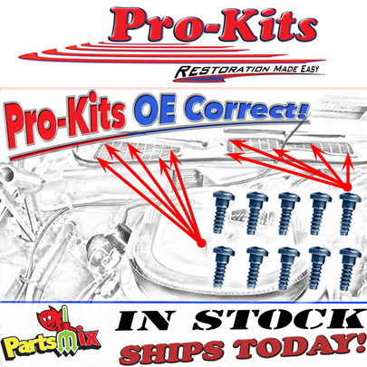 70-71 E Body Cowl Vent Mesh Screen Screws (10 pcs.)
