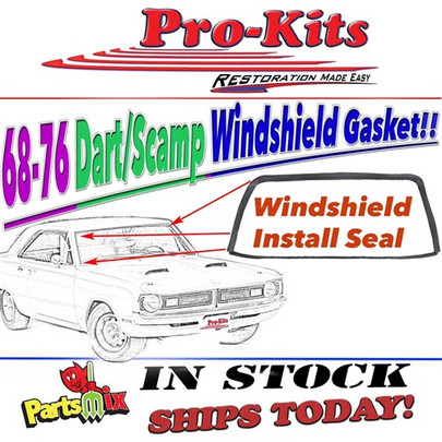MOPAR 68 69 Cuda Barracuda 68-76 Dart Scamp Windshield Weatherstrip Gasket Seal
