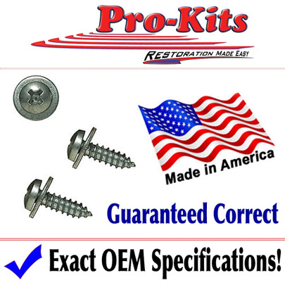 64-74 Filler Tube Seal to Trunk Floor Screws 4pk.