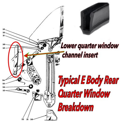 70-74 Cuda Challenger E-Body Rear Quarter Window Channel, pair. 70-74 Cuda Challenger E-Body Rear Quarter Window Channel, pair.