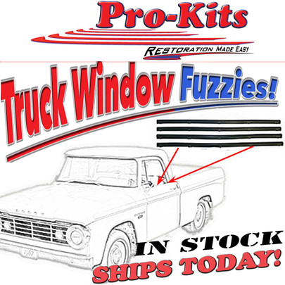 1961-1971 DODGE D100 PICKUP BELTLINE KIT, FRONT DOOR, 4PCS MADE IN USA