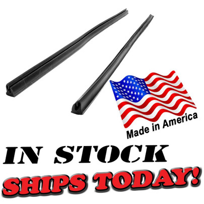 1971 72 73 74 Barracuda, Cuda, AAR, Challenger, R/T, SE, T/A  Flocked Rear Roll-Up Quarter Window Seals, Pair.