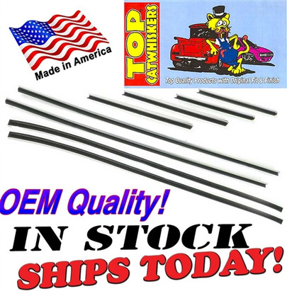 BELT STRIP KIT 1970 Barracuda Coupe Window Sweep Fuzzies, Window Felts