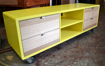 Hi Fi Cabinet 3 column, 4 drawers
