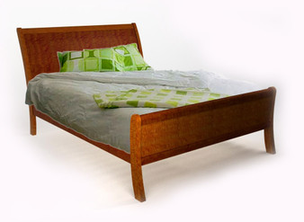 Sleigh Bed with foot, Redgum