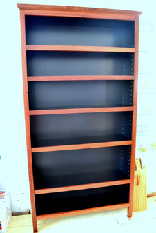 Bookcase, Standard, Jarrah and Black, Traditional