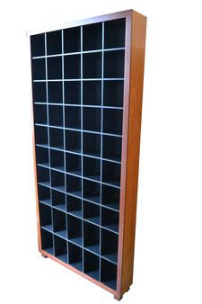 Cd cabinet 5x11, Jarrah and Black interior,Barbi
