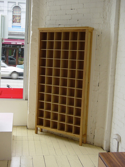 6x11 CD cabinet, Ash and Clear, Traditional