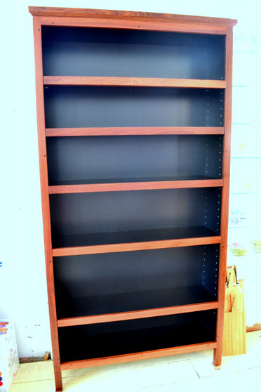 Bookcase, Standard, Jarrah and Black, Traditional